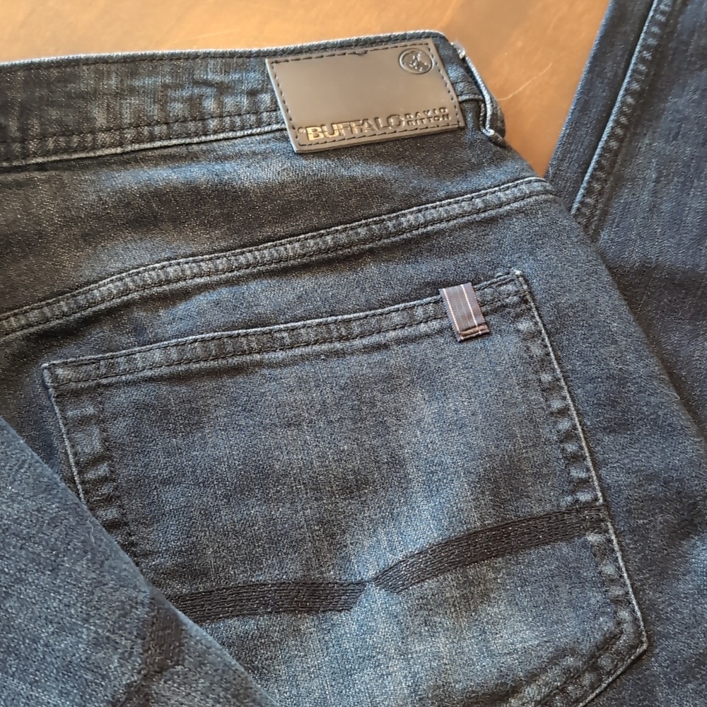 Buffalo Jack X Straight Jeans Dark Blue Indigo Faded - Picture 6 of 11